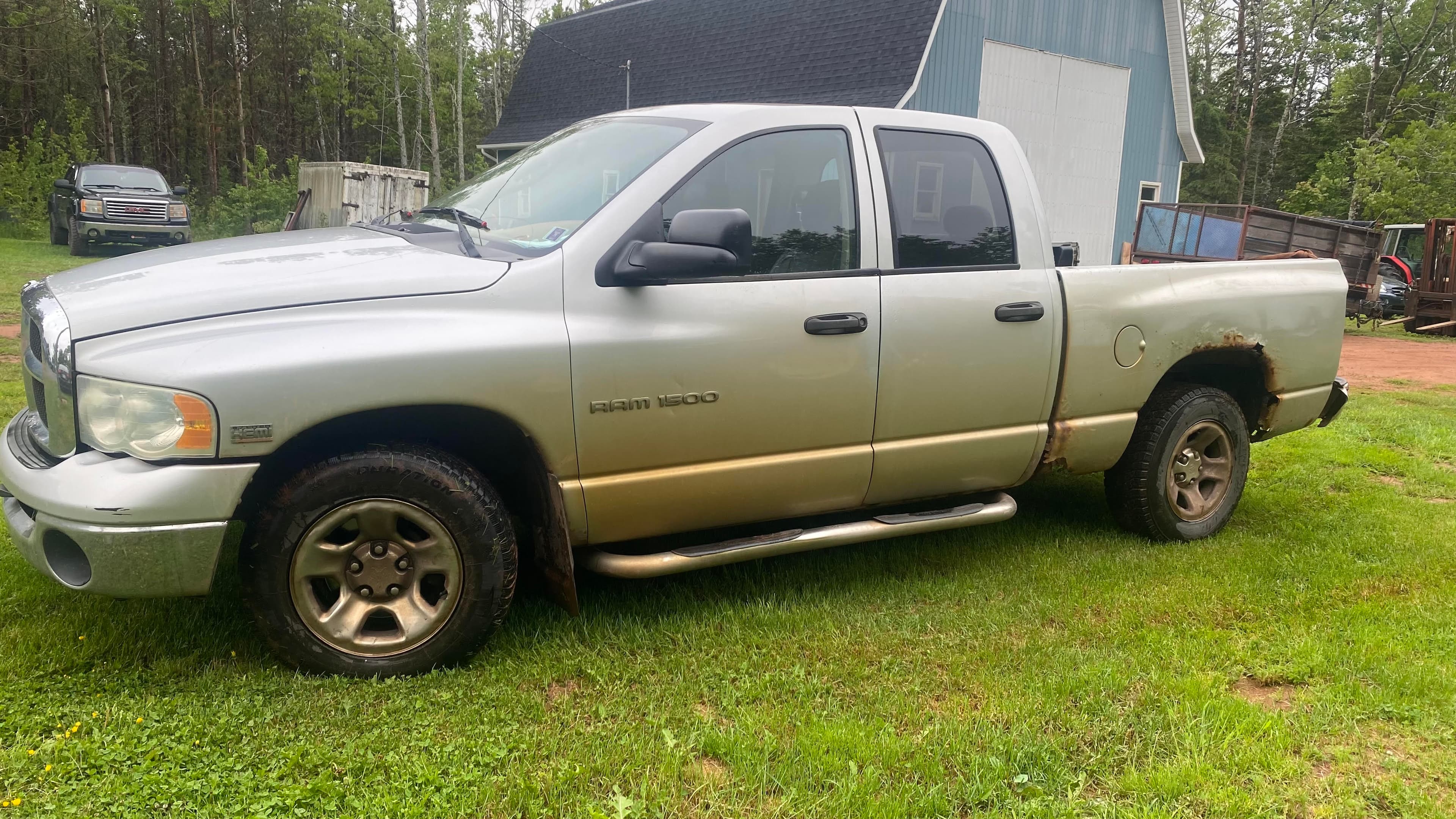 Truck ready for rust assessment.